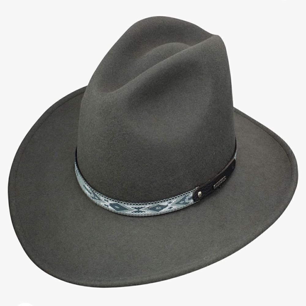 Stetson Men's Granger Crushable Wool Leather Hatband Western Cowboy Hat-Gray, S